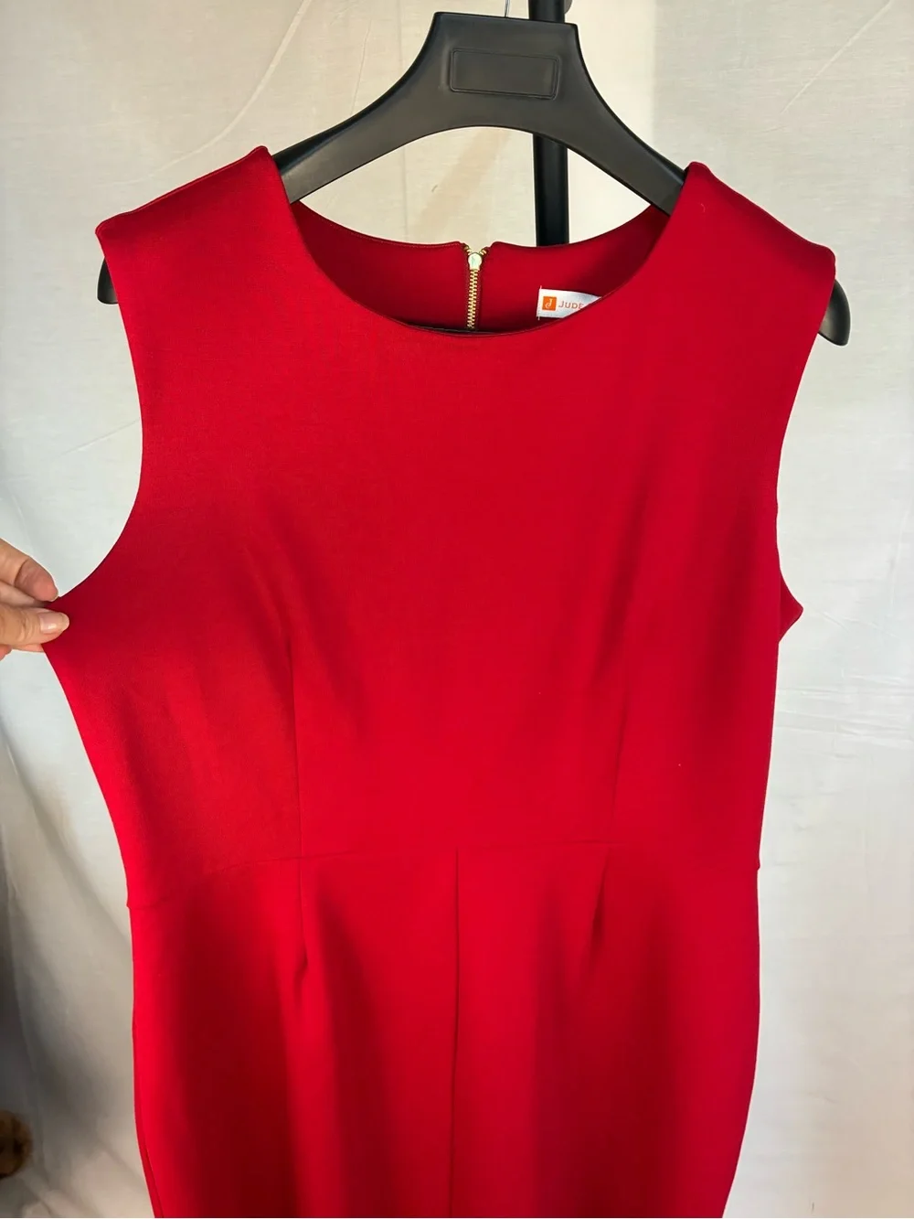 NWT Jude Connally Riley Sleeveless Sheath Dress in Crimson XL